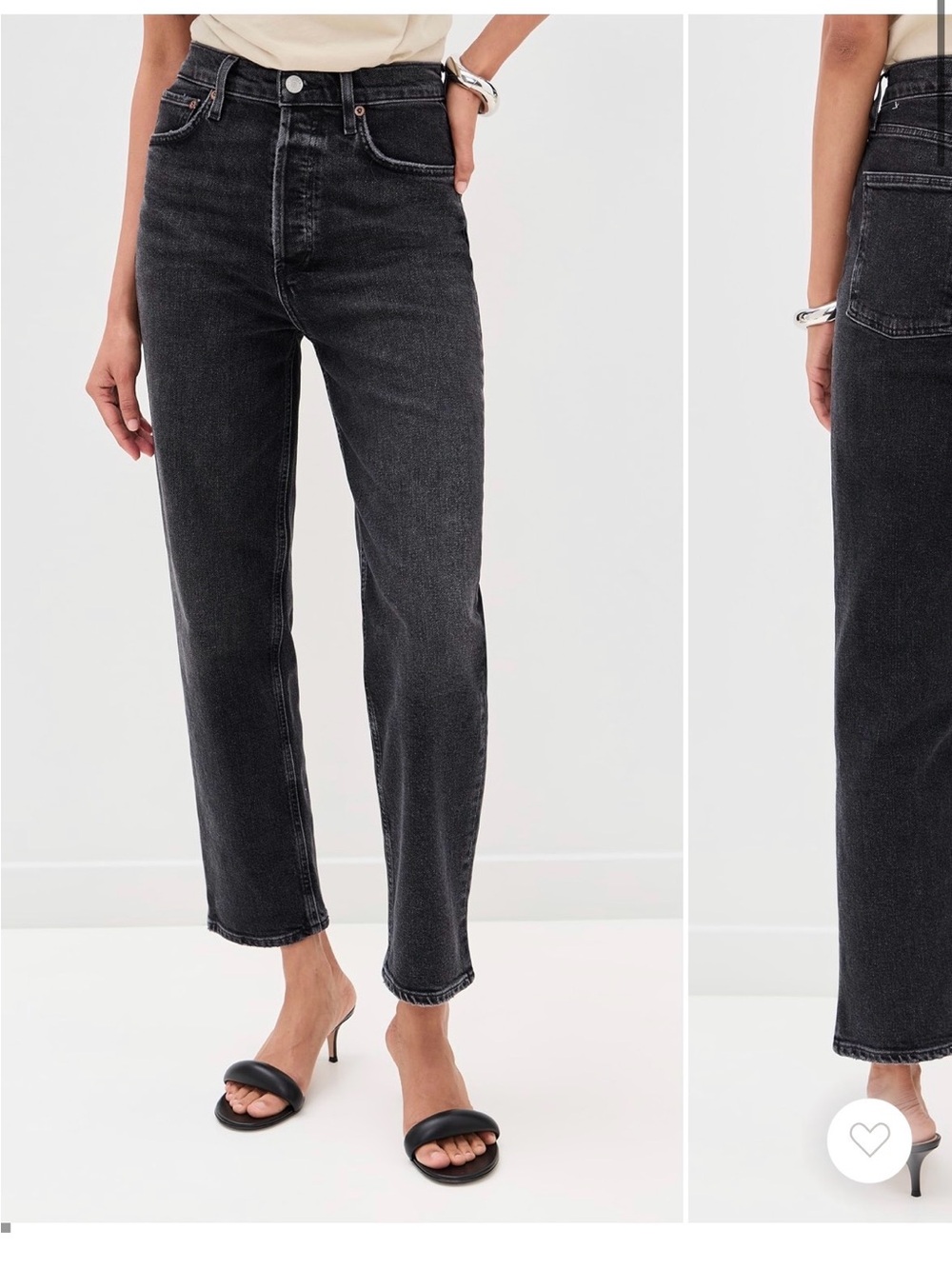 Agolde 90s Pinch Waist Crop High Rise Straight Jeans 27.5"